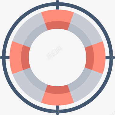 贷款安全n救生圈互联网安全3扁平图标图标
