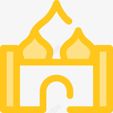 泰姬陵旅游19号黄色图标图标
