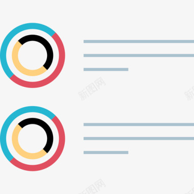 矢量平面图图表图表和图表5平面图图标图标