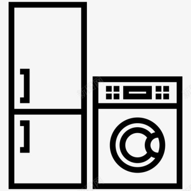 电器冰箱洗衣机图标图标