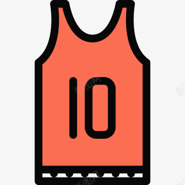 篮球运动衫运动13彩色图标图标