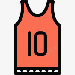 篮球运动衫篮球运动衫运动13彩色图标高清图片