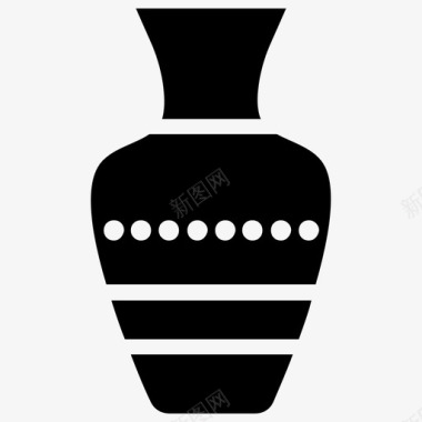 埃及花瓶古器皿古董花瓶图标图标