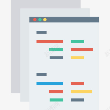 后端开发编程网页开发界面平面图标图标