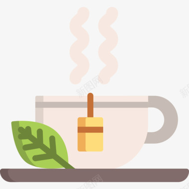 茶健康3平坦图标图标
