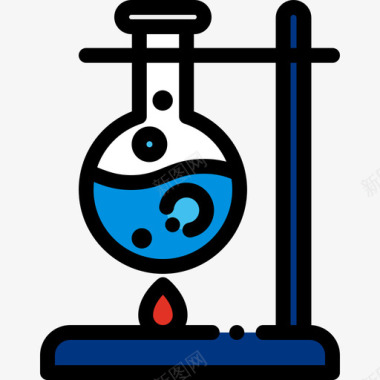 化学研究科学4线性颜色图标图标