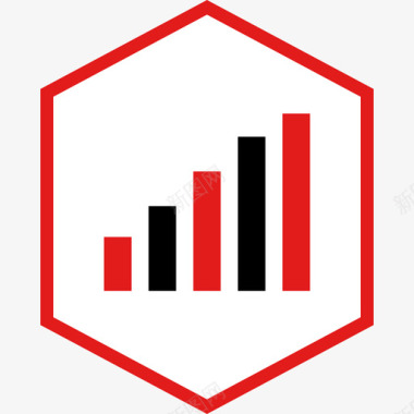 红色小枕头统计信息图形红色3平坦图标图标