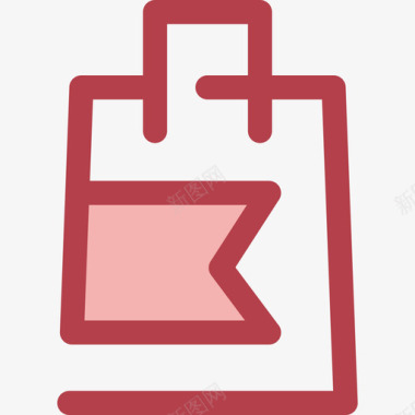 购物袋电子商务9红色图标图标