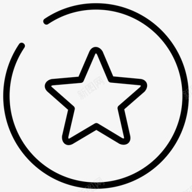 星星圆圈最爱图标图标
