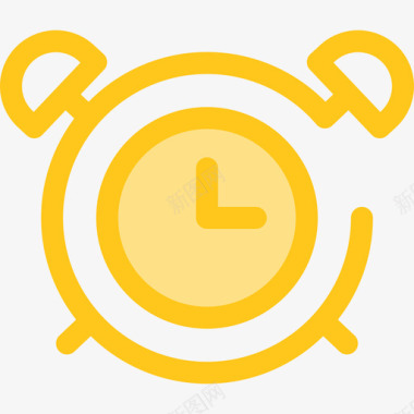 时钟时间和日期5黄色图标图标