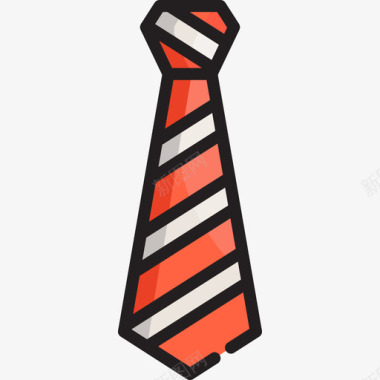 领带父亲节2直线颜色图标图标