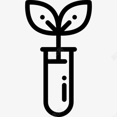 植物免抠素材植物研究科学5线性图标图标