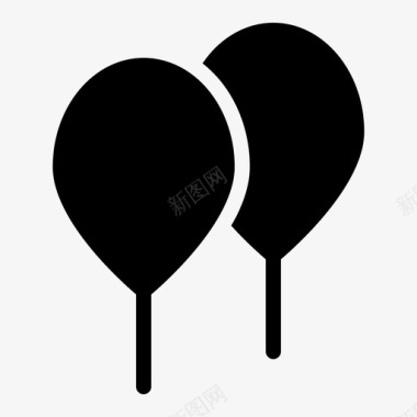 庆祝节日素材气球庆祝装饰图标图标