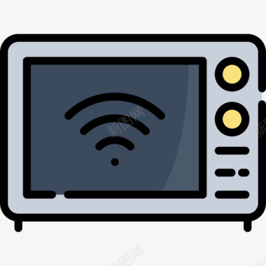 新微波炉微波炉物联网线颜色图标图标