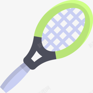 网球拍野营20扁平图标图标