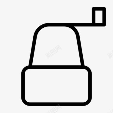 手磨咖啡厨房图标图标