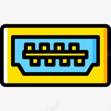 黄色坚果Usb连接器电缆4黄色图标图标