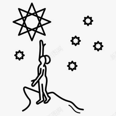 星星神秘塔罗图标图标