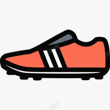 运动装备足球鞋运动装备4彩色图标图标