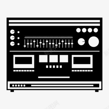 盒式磁带播放机录音机音乐图标图标