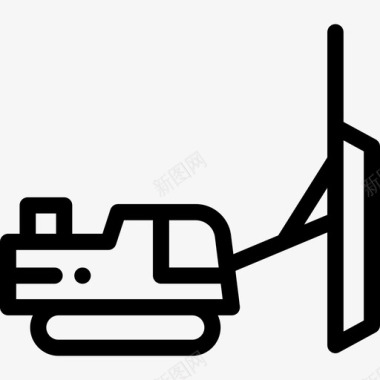 工程机械卡车运输工程机械4直线型图标图标