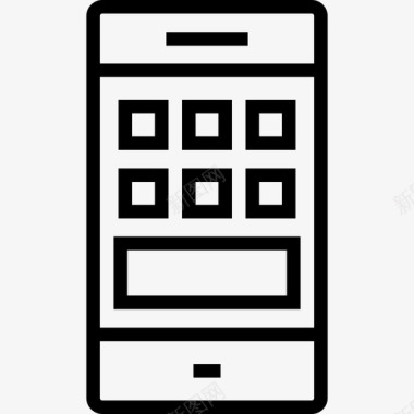 手机优惠卷智能手机网页9线性图标图标