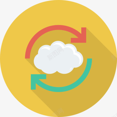 云计算背景刷新云计算9循环图标图标