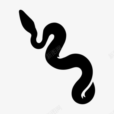 爬行动物蛇动物毒药图标图标