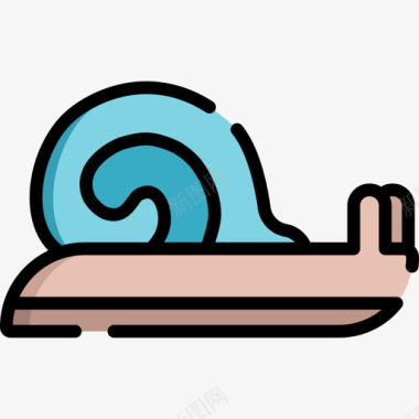 蜗牛动物29线形颜色图标图标