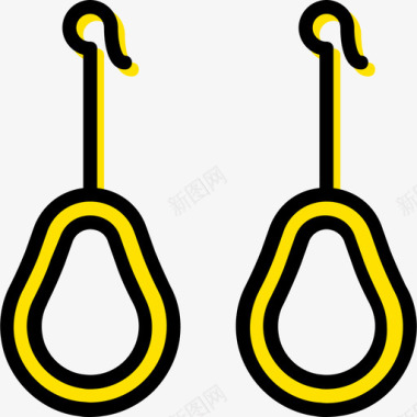 耳环女性配件2黄色图标图标