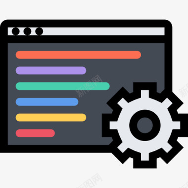 编程语言编码编码商业和搜索引擎优化颜色图标图标