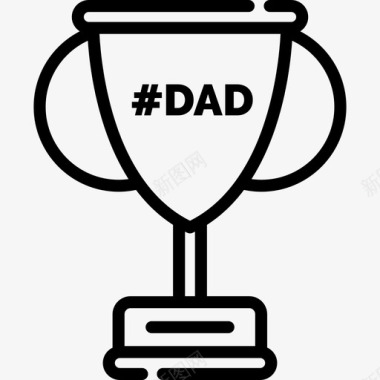 父亲与儿子奖杯父亲节3直系图标图标