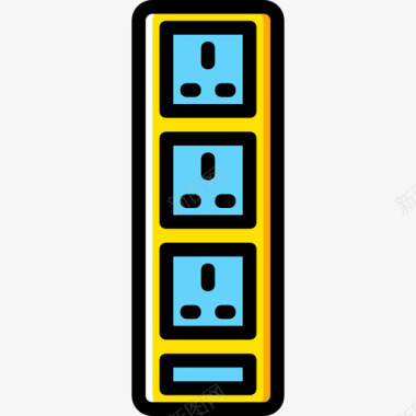 黄色光源插座连接器电缆4黄色图标图标