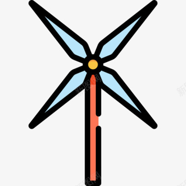 风车农场8线性颜色图标图标
