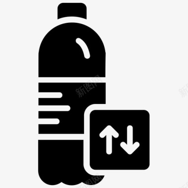 瓶子回收pet瓶塑料瓶图标图标