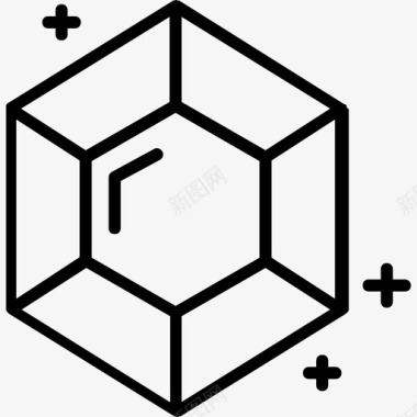 钻石设计钻石珠宝5直线型图标图标