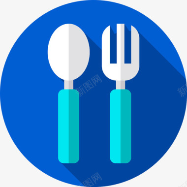 餐具餐具食品车平板图标图标
