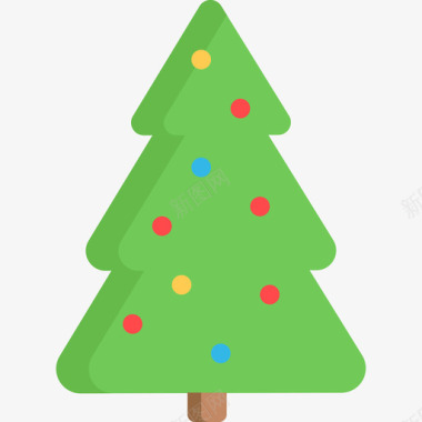 圣诞树庆祝活动4扁平图标图标
