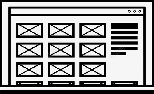 网站布局网页图形笔记本电脑图标图标