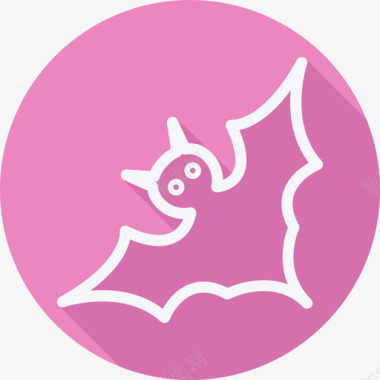 Bat节日庆典扁平圆形图标图标