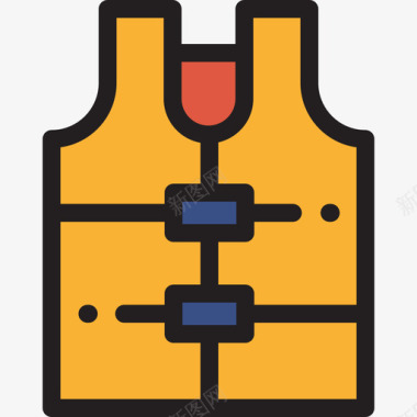 背心两件套背心安全22线性颜色图标图标