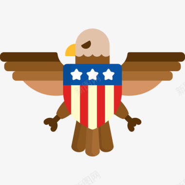 美国鹰5号扁平图标图标