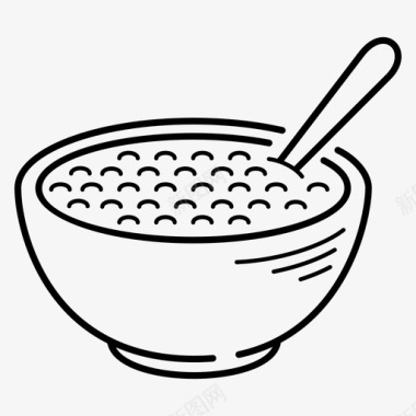 粥碗早餐图标图标