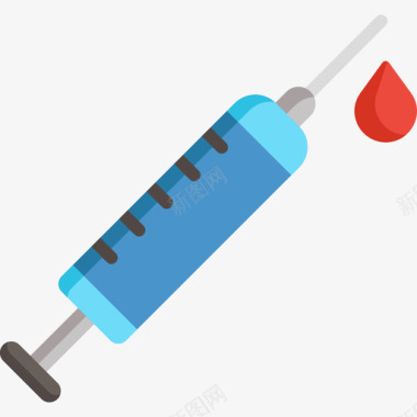 纹身花样注射器纹身3扁平图标图标