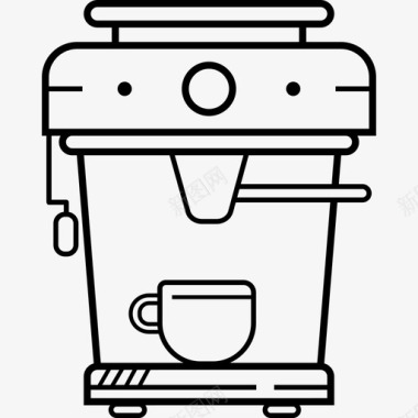咖啡机咖啡店18手工制作图标图标