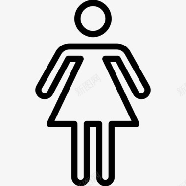 女士浴室用品2直线型图标图标