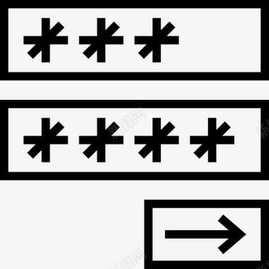 网页截图密码网页9线性图标图标