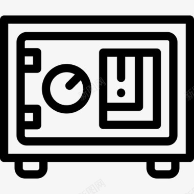 安全保险箱安全23线性图标图标