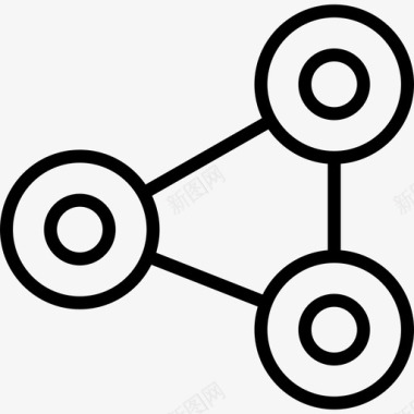 连接混合元素5线性图标图标