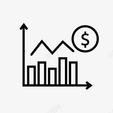 金融投资画册条形图金融投资图标图标